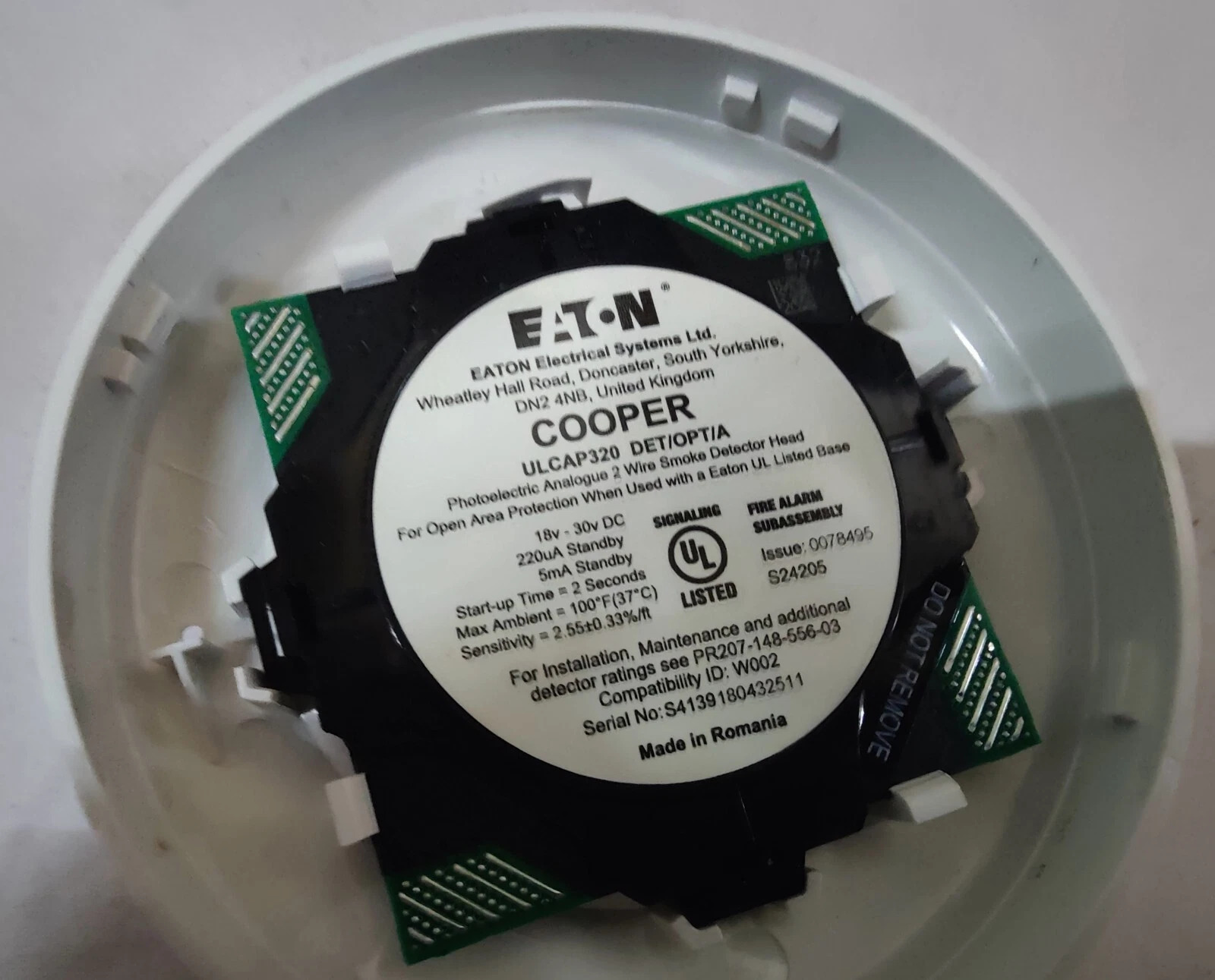Cap320 COOPER/EATON Addressable Smoke Detector ULCAP320 – Concept Engineers